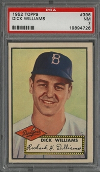 1952 Topps #396 Dick Williams Rookie Card - PSA NM 7
